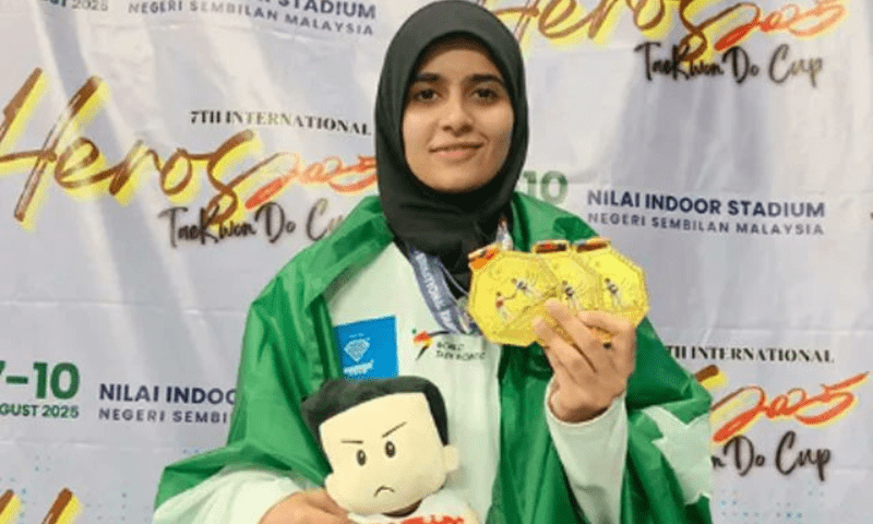 Tayiba Ashraf Bag Taekwondo Championship 3 Gold – Esportes