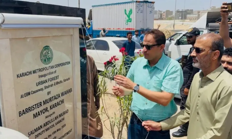 Prefeito Wahab lança projeto para plantar 100 mil mudas ao longo de Shahrah-e-Bhut, no Paquistão